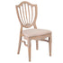 Chivari Rustic Smoke Regal Resin Chair with Beige Linen Seat Pad CRGRRS-ZG-T