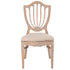 Chivari Rustic Smoke Regal Resin Chair with Beige Linen Seat Pad CRGRRS-ZG-T