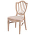 Chivari Rustic Smoke Regal Resin Chair with Beige Linen Seat Pad CRGRRS-ZG-T