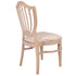 Chivari Rustic Smoke Regal Resin Chair with Beige Linen Seat Pad CRGRRS-ZG-T