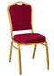 Chivari Burgundy Fabric on Gold Frame Crown Back Banquet Chair CQCFBUG-ZF-T