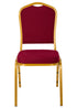 Chivari Burgundy Fabric on Gold Frame Crown Back Banquet Chair CQCFBUG-ZF-T