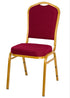 Chivari Burgundy Fabric on Gold Frame Crown Back Banquet Chair CQCFBUG-ZF-T