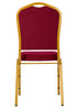 Chivari Burgundy Fabric on Gold Frame Crown Back Banquet Chair CQCFBUG-ZF-T