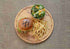 Front of the House Front of the House SPT054MUB21 12" Round Reversible Crushed Bamboo Board - Case of 4 FOH-SPT054MUB21