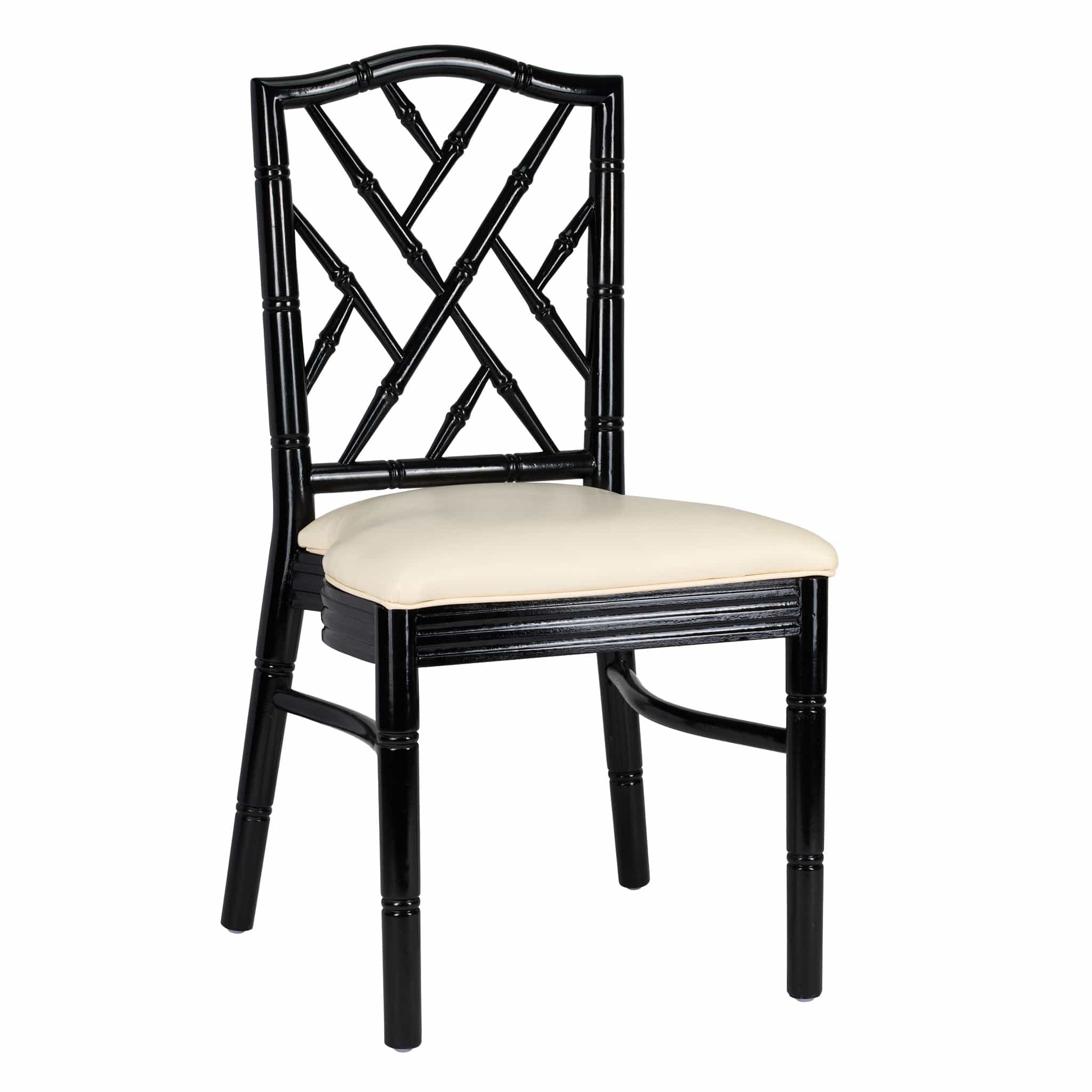 Chivari Black Ritz ToughWood™ Chair with Ivory Vinyl Seat CRWB-ZG-SO