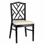 Black Ritz ToughWood™ Chair with Ivory Vinyl Seat