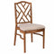 Chivari Chestnut Ritz Resin Chair with Beige Linen Seat CRZRCH-ZG