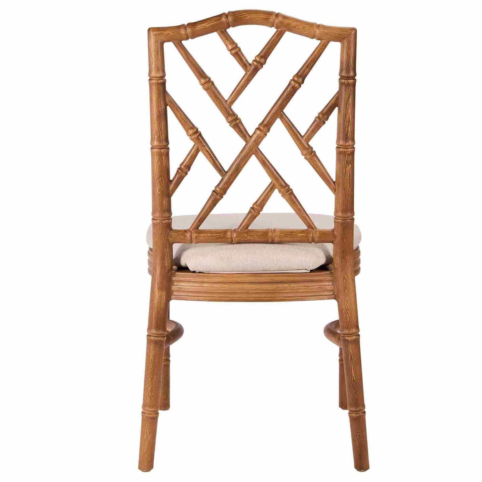 Chivari Chestnut Ritz Resin Chair with Beige Linen Seat CRZRCH-ZG