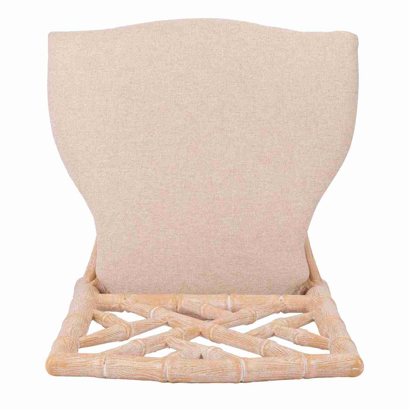 Chivari Natural Whitewash Ritz Resin Chair with Beige Linen Seat CRZRNW-ZG