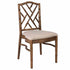 Chivari Rustic Fruitwood Ritz Resin Chair with Beige Linen Seat CRZRRF-ZG