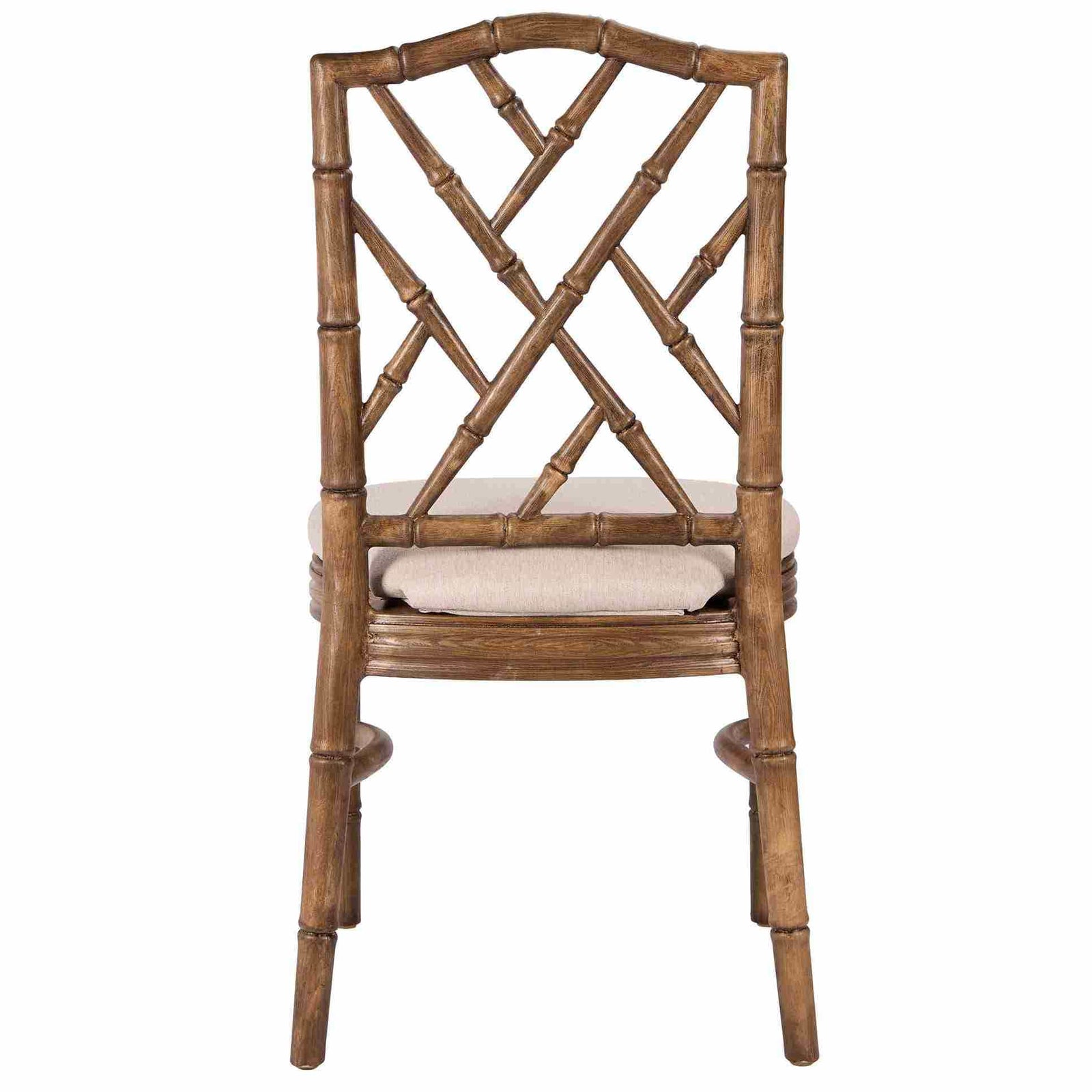 Chivari Rustic Fruitwood Ritz Resin Chair with Beige Linen Seat CRZRRF-ZG