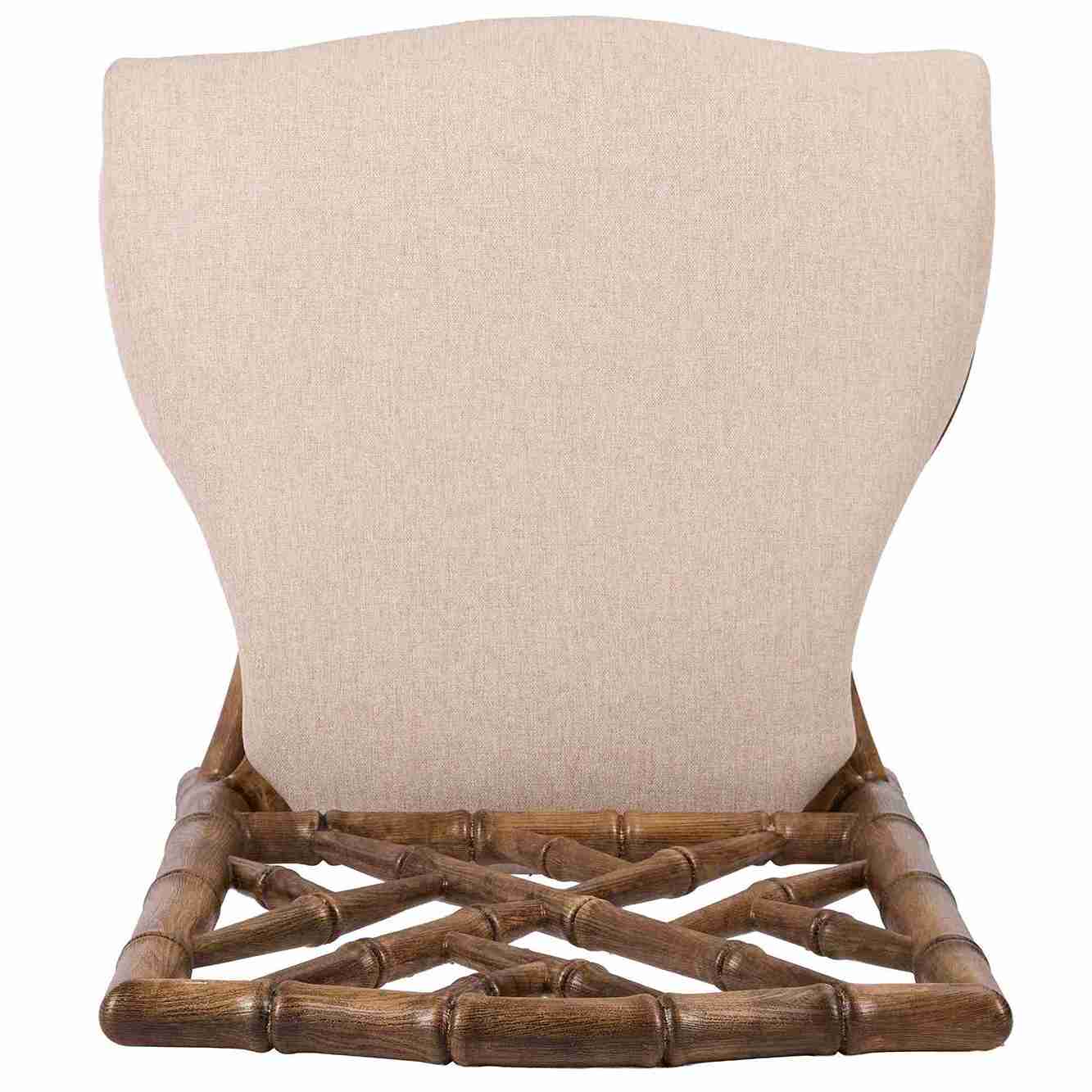 Chivari Rustic Fruitwood Ritz Resin Chair with Beige Linen Seat CRZRRF-ZG