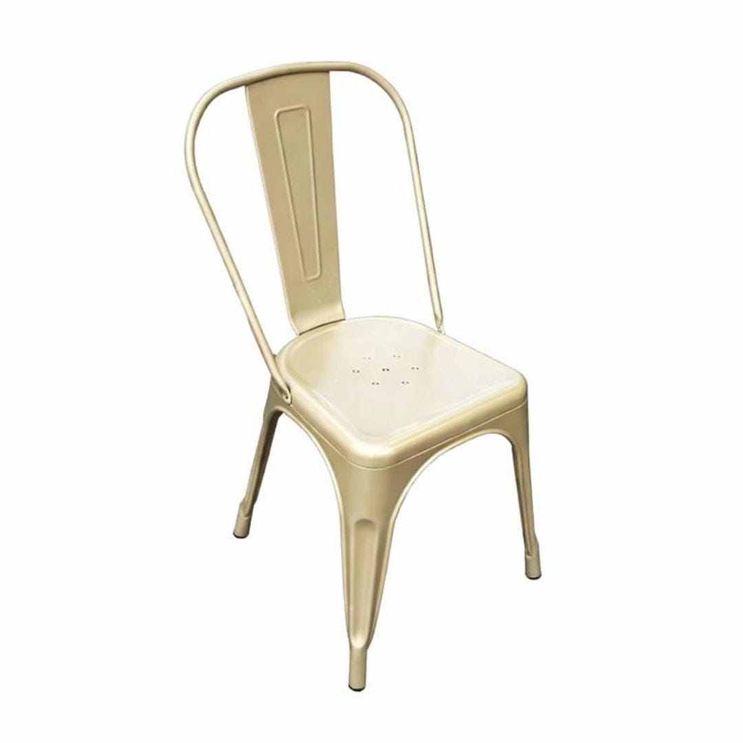 Chivari Gold Hi Gloss Tolix Style Metal Chair CTMMG-AX-T