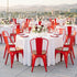 Red Hi Gloss Tolix Style Metal Chair