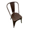 Brown All Weather Tolix Style Resin Chair
