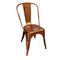 Copper Finish with Black Distressed All Weather Tolix Style Resin Chair