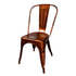Copper Finish with Black Distressed All Weather Tolix Style Resin Chair