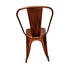 Copper Finish with Black Distressed All Weather Tolix Style Resin Chair