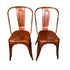 Copper Finish with Black Distressed All Weather Tolix Style Resin Chair