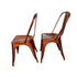 Copper Finish with Black Distressed All Weather Tolix Style Resin Chair