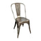 Gun Metal Finish with Black Distressed All Weather Tolix Style Resin Chair