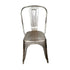 Gun Metal Finish with Black Distressed All Weather Tolix Style Resin Chair