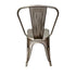 Gun Metal Finish with Black Distressed All Weather Tolix Style Resin Chair