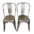 Gun Metal Finish with Black Distressed All Weather Tolix Style Resin Chair