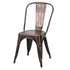 Metallic Black Finish with Copper Distressed All Weather Tolix Style Resin Chair