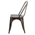 Metallic Black Finish with Copper Distressed All Weather Tolix Style Resin Chair