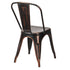 Metallic Black Finish with Copper Distressed All Weather Tolix Style Resin Chair