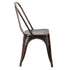 Metallic Black Finish with Copper Distressed All Weather Tolix Style Resin Chair