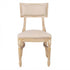 Beige Tessera Resin Chair with Natural White Wash Frame and Fabric Seat and Back