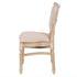 Beige Tessera Resin Chair with Natural White Wash Frame and Fabric Seat and Back