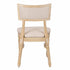 Beige Tessera Resin Chair with Natural White Wash Frame and Fabric Seat and Back