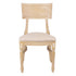Chivari Beige Tessera Resin Chair with Natural White Wash Frame, Fabric Seat, and Rattan Back CTRNBWW-ZG