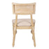 Chivari Beige Tessera Resin Chair with Natural White Wash Frame, Fabric Seat, and Rattan Back CTRNBWW-ZG