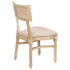 Chivari Beige Tessera Resin Chair with Natural White Wash Frame, Fabric Seat, and Rattan Back CTRNBWW-ZG