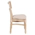 Chivari Beige Tessera Resin Chair with Natural White Wash Frame, Fabric Seat, and Rattan Back CTRNBWW-ZG