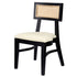 Chivari Black ToughWood™ Tessera Dining Chair with Ivory Vinyl Seat and Rattan Back CTWBIR-ZG-SO