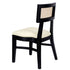 Chivari Black ToughWood™ Tessera Dining Chair with Ivory Vinyl Seat and Rattan Back CTWBIR-ZG-SO