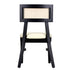 Chivari Black ToughWood™ Tessera Dining Chair with Ivory Vinyl Seat and Rattan Back CTWBIR-ZG-SO