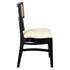 Chivari Black ToughWood™ Tessera Dining Chair with Ivory Vinyl Seat and Rattan Back CTWBIR-ZG-SO