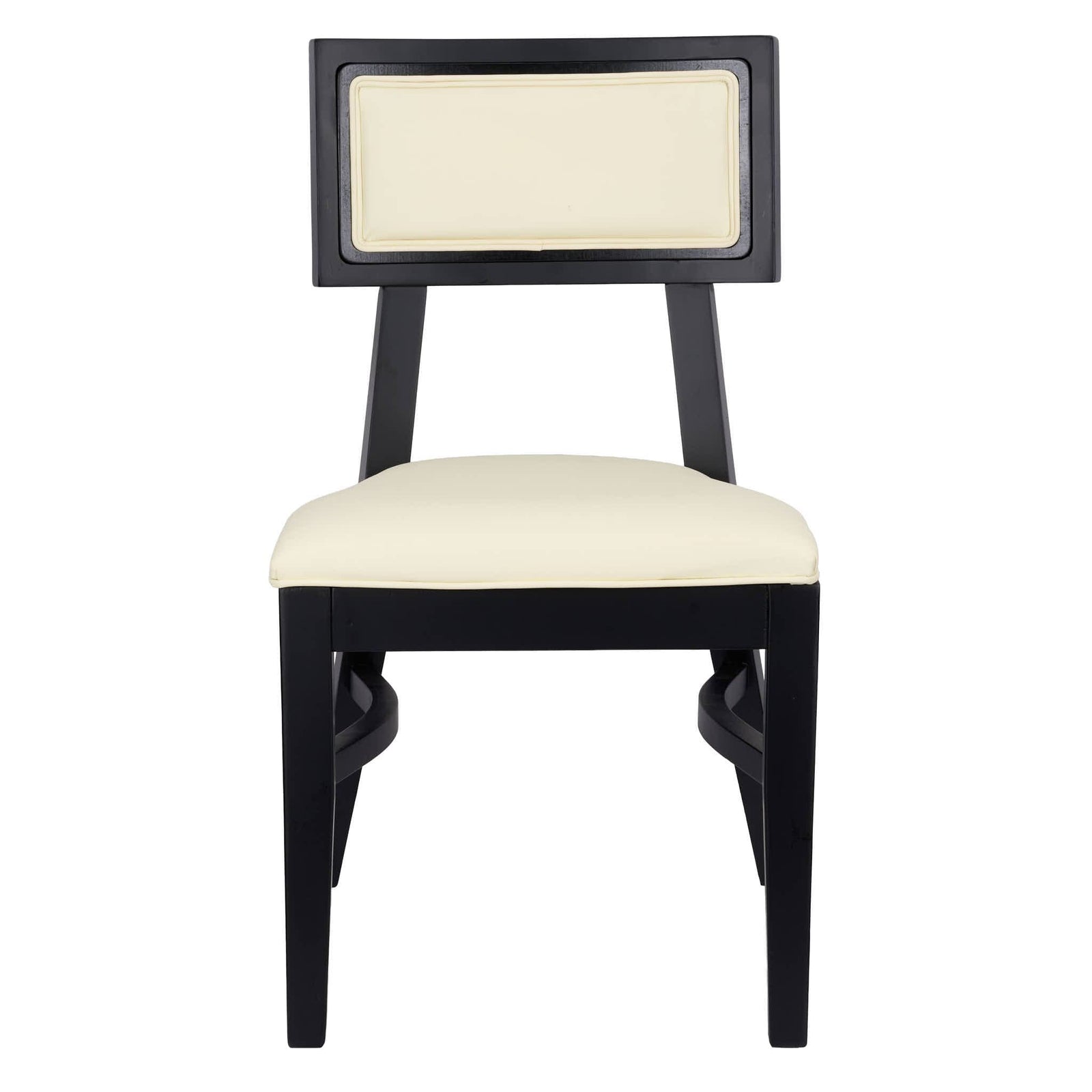 Chivari Black ToughWood™ Tessera Dining Chair with Ivory Vinyl Seat and Back CTWBIV-ZG-SO