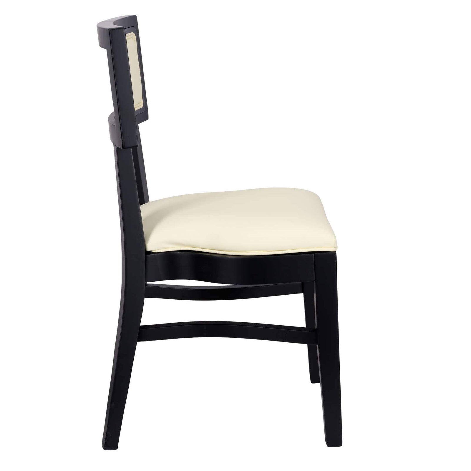 Chivari Black ToughWood™ Tessera Dining Chair with Ivory Vinyl Seat and Back CTWBIV-ZG-SO