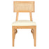 Chivari Natural ToughWood™ Tessera Dining Chair with Ivory Vinyl Seat and Rattan Back CTWNIR-ZG