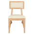 Chivari Natural ToughWood™ Tessera Dining Chair with Ivory Vinyl Seat and Vinyl Back CTWNIV-ZG-SO
