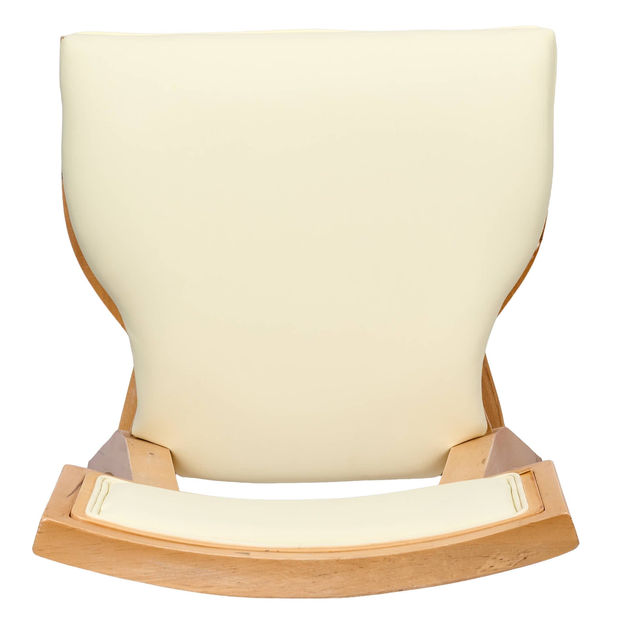 Chivari Natural ToughWood™ Tessera Dining Chair with Ivory Vinyl Seat and Vinyl Back CTWNIV-ZG-SO