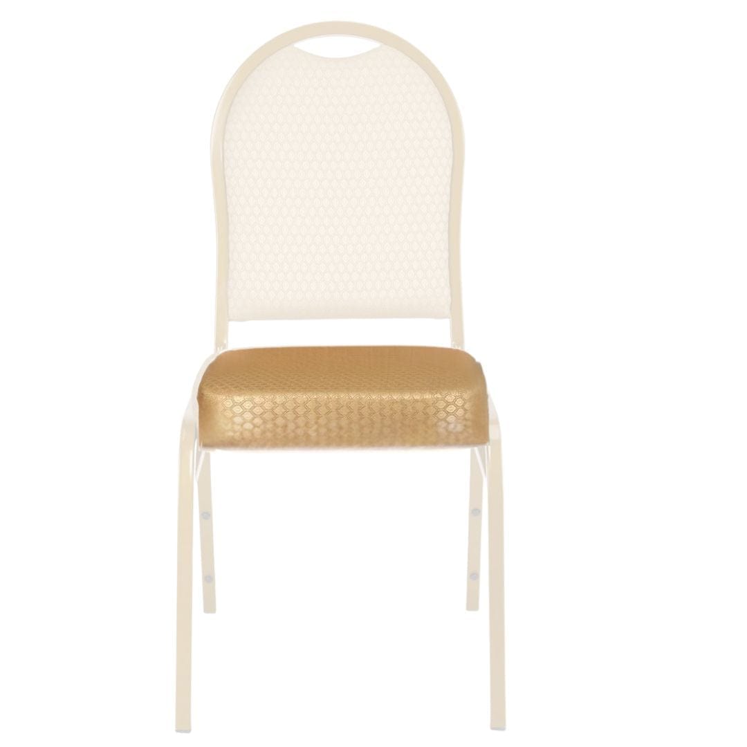 Chivari Beige Fabric Pattern 2.5" Cushion for Crown, Dome and Square Banquet Chairs CUSH-BNQ-BEFP-ZF